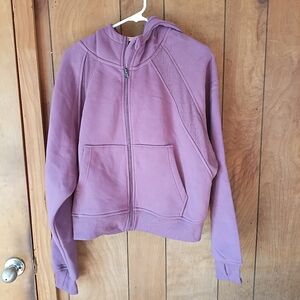 Discount Divas Purple Cropped Zip Hoodie Jacket Women’s Plus 1X Casual Lounge